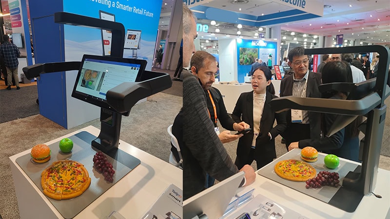 Telpo-C50-AI-visual-self-checkout-terminal-in-NRF-2025