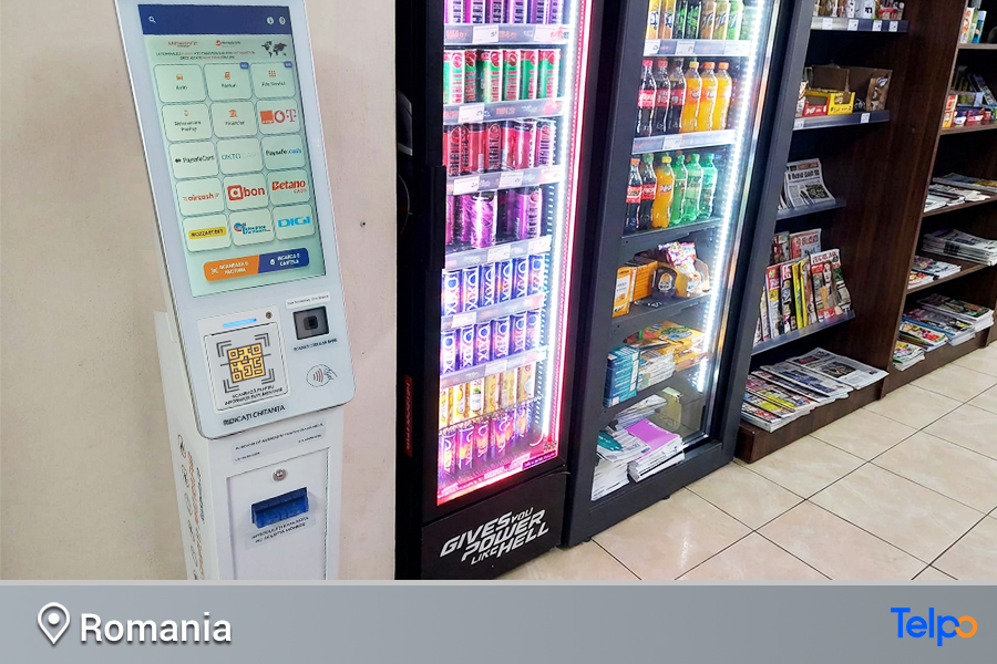 Telpo-K10-self-checkout-terminal-Romania-supermarket