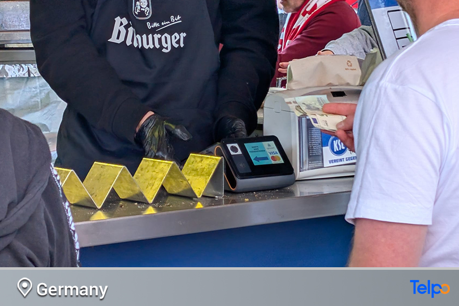 Telpo-M8-Tap-and-Pay-Machine-in-DFB-Pokal-Germany